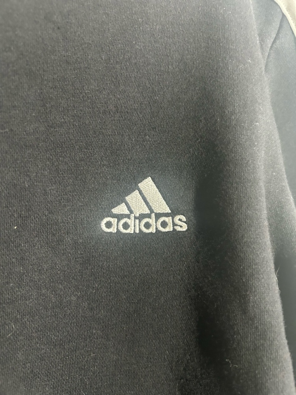 Adidas Women’s Classic Black Three-Stripe Crew Sweatshirt - Picture 4 of 5